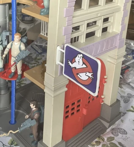 Vintage The Real Ghostbusters Firehouse 3d printed sign 1987 Cover
