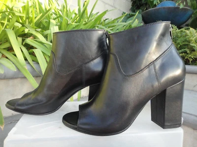 Golden Goose Deluxe Marca CLAIRE Negro Cuero Botines Cremallera Trasera Italia, 38 EUR Foto 1 de 4