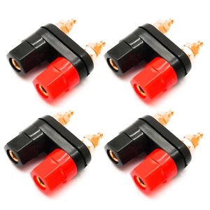 4 pz doppia presa connettore proiettile spina banana 4 mm per amplificatore altoparlante Ter - Foto 1 di 3