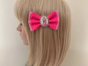 Princess Peach hair bow clip rockabilly pin up Mario Nintendo bros Luigi pink - Foto 1 di 2