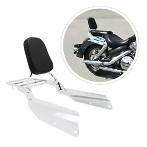 Motorcycle Backrest Sissy Bar + Luggage Rack For Honda VTX1300 VTX1300C Chrome - Foto 1 di 7