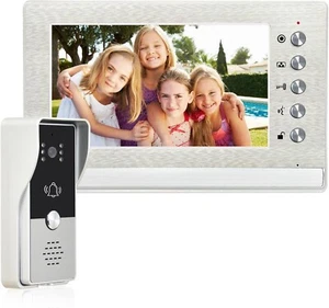 Wired Video Intercom System, 7 Inches Video Doorbell Door Phone System, HD Ca... - Picture 1 of 8