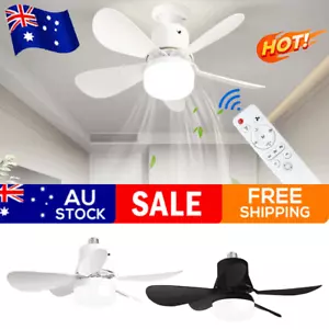 Socket Fan Light, Small Ceiling Fan with Light and Remote, Fan Light Bulb AF - Picture 1 of 15