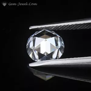 Amazing 5.5 MM 0.55 Carat Rose Cut Colorless Round Loose Moissanite For Ring - Picture 1 of 5