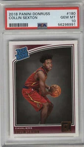 Tarjeta de novato 2018 Panini Donruss Collin Sexton #180 PSA 10 gemas clasificación como nueva - Imagen 1 de 2
