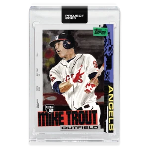 Tarjeta 85 Topps PROJECT 2020: 2011 Mike Trout de Jacob Rochester con caja en mano - Imagen 1 de 3
