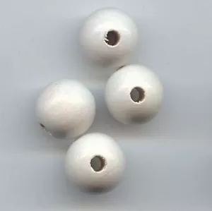 36 MADERA BLANCA DE COLECCIÓN 12mm. CUENTAS REDONDAS LISAS DE ORIFICIO GRANDE 2939 - Imagen 1 de 1
