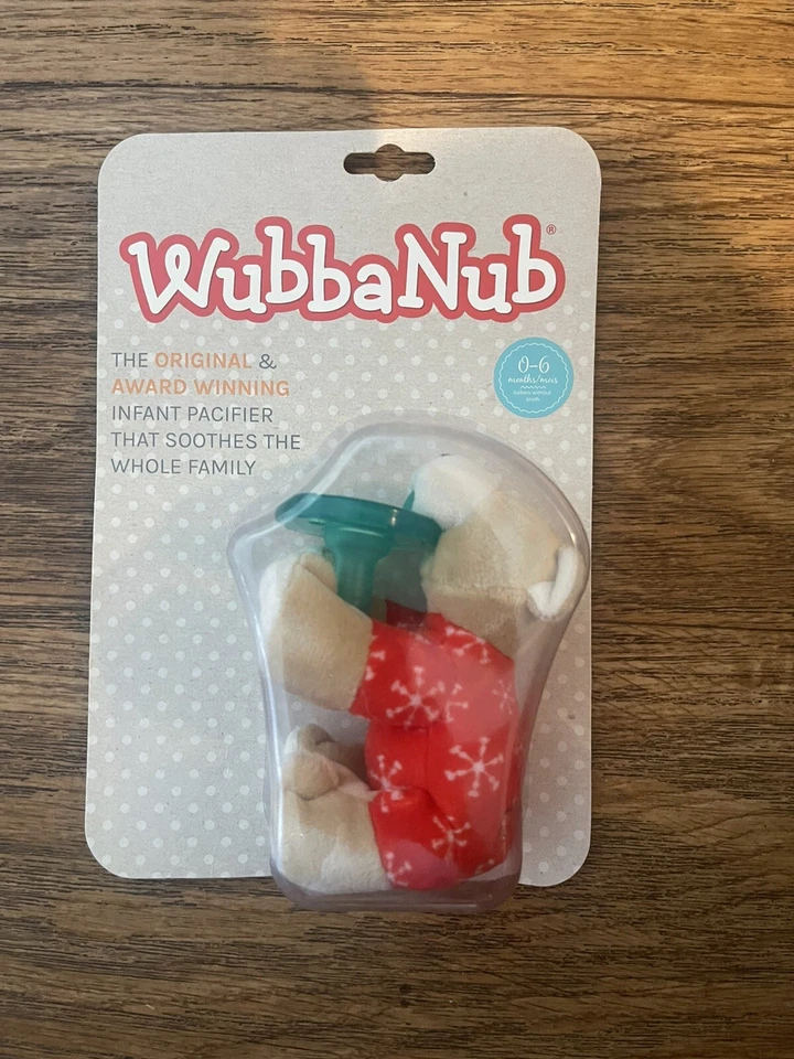 Chupete WubbaNub Rojo PJ Bebé Oso Copo de Nieve Navidad Vacaciones Foto 1 de 4