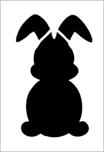 Hoja de plástico RABBIT SILHOUETTE 4 plantillas contorno conejo de Pascua 8,5 x 11 S856 - Imagen 1 de 2