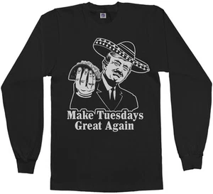 Camiseta Make Tuesdays Great Again para Hombre Mangas Largas Donald Trump Taco - Imagen 1 de 8