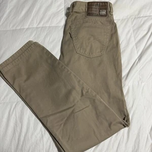 VTG 90’s Harlem Walker Joker Khaki Soft Denim Pants Double Saddle Stitch 34x33 - Bild 1 von 12