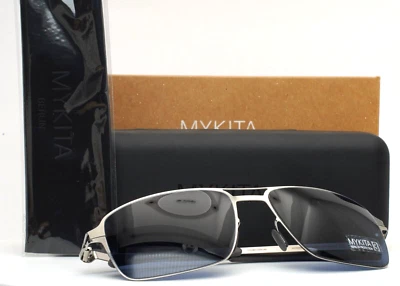 Gafas de sol MYKITA Chester 051 plateadas para hombre aviador borde completo 56-18-140 B:42 Foto 1 de 4