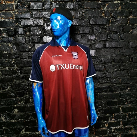 Ipswich Town Jersey Away shirt 2002 - 2004 Burgundy Punch Trikot Mens Size XL Cover