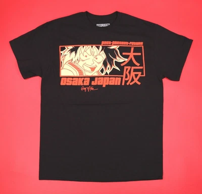 Camiseta negra con estampado gráfico japonés Ring Of Fire OSAKA JAPÓN Talla: M Foto 1 de 4