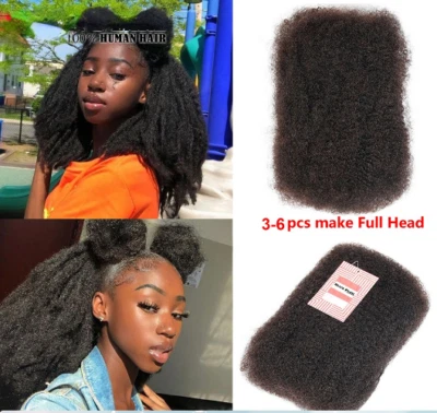 Hair Extensions Remy Brazilian Afro Kinky Bulk Human Hair Braiding Human Hair - Image 1 of 4