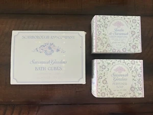 Vintage Scarborough Crabtree & Evelyn SAVANNAH GARDENS Bath Cubes & Soap Lot - Picture 1 of 5