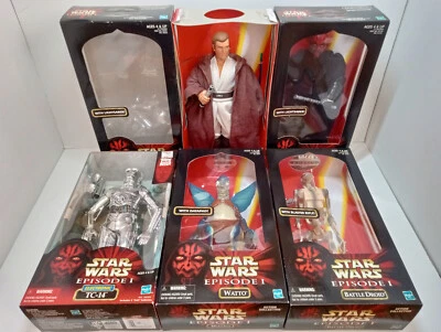 LOTE 5 figuras muñeca Star Wars Episodio 1 12” Darth Maul Obi Wan Droid Watto TC-14 Foto 1 de 4