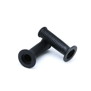1" 25mm Retro  Universal Black Rubber Anti-slip Handle Hand Grips For Cafe Racer - Picture 1 of 3