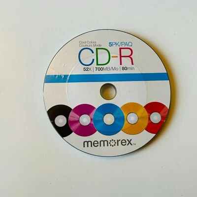 Memorex CD-R 5 Pack, New in Package - Image 1 of 4
