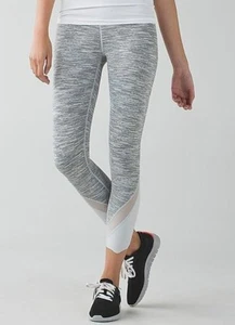 Lululemon Wunder Under Crop II (Roll Down Mesh) 10 nuovo con etichette - Foto 1 di 8