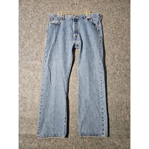 Levi's 501 Herren 38 x 30 blau Knopfleiste gerades Bein Denim Jeans - Bild 1 von 10