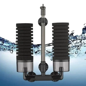 Black Sponge Filters Double Head Biochemical Sponge Filter Aquarium - Photo 1/16