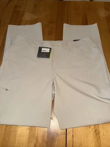 Eddie Bauer Hose Damen 12 beige hellbraun zum Krempeln Wandern Poly und Elasthan - Bild 1 von 15