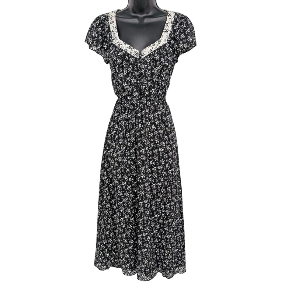 Madewell Midi Dress Women Size S Ditsy Floral Flowy Whimsigoth Feminine Cottage - Image 1 of 4