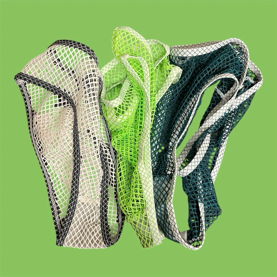 Lot of 3 Fishnet Panties White / Lime / Green Fairycore Lingerie Women's Large - Image 1 of 1