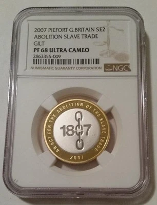 NGC Great Britain 2007 Silver 2 Pounds Piefort KM-P61 Proof PF68 UC Low Mint - Image 1 of 2
