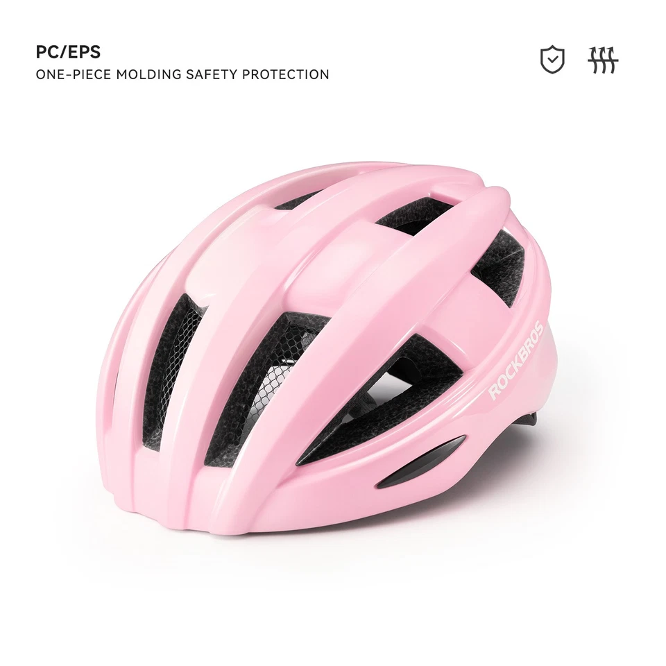 ROCKBROS Casco de Ciclismo con Luz Bicicleta Casco Ultraligero Advertencia Luz Trasera USB Foto 1 de 4