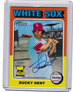 2024 Topps Heritage High Number Real One AutoBucky Dent ON CARD ROA-BD WhiteSox - Picture 1 of 2