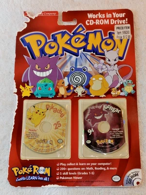 VTG 2000 Pokémon Pikachu #25 & Gengar #94 Collectable PC/MAC CD-ROM Games, NEW. - Image 1 of 4