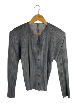PLEATS PLEASE ISSEY MIYAKE / Cardigan (Thin) / 3 / Polyester / Gray - Image 1 of 4
