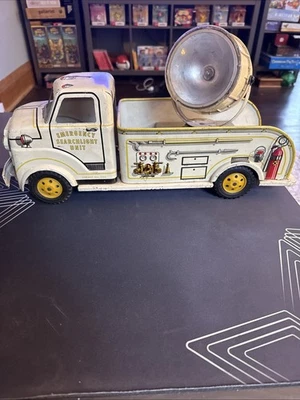 Unidade de holofote de emergência vintage Marx caminhão aço prensado licença 265 - Imagem 1 de 4