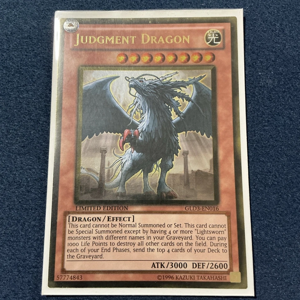 YuGiOh Judgment Dragon GLD3-EN016 Gold Rare Limited Edition - Image 1 of 3