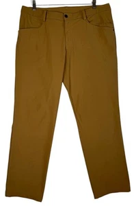 Lululemon ABC flache Vorderseite Chino Hose karamellbraun Herren Größe 36x30 LESEN - Bild 1 von 12