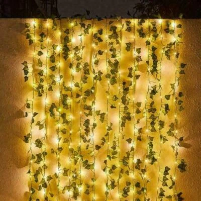 EHOMEBEST 5PCS Artificial Ivy Fake Garland Vines with 100 LEDS String Lights Hanging Plant