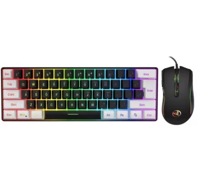RGB HXSJ Mechanical Membrane V700 Keyboard And Mouse For PC/PS4/PS5/Xbox - Image 1 of 4