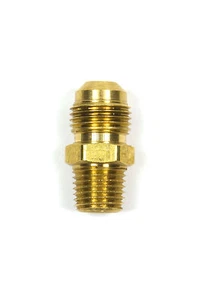 PHA14M: 3/8 MALE FLARE X 1/4 MALE PIPE – PROPANE HOSE ADAPTER ENDS - Picture 1 of 3