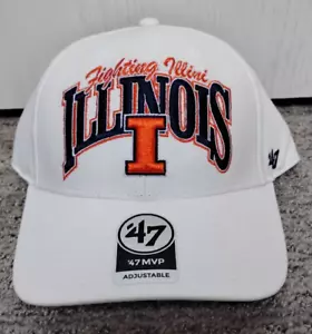 Illinois Fighting Illini Mütze weiß Keystone '47 MVP verstellbare Schrift Einheitsgröße - Bild 1 von 2