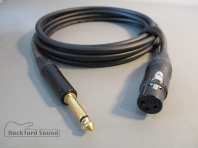 Mogami W2549 Black | Gold Neutrik XLR Female to 1/4" TS | Unbalanced Cable - Image 1 of 3