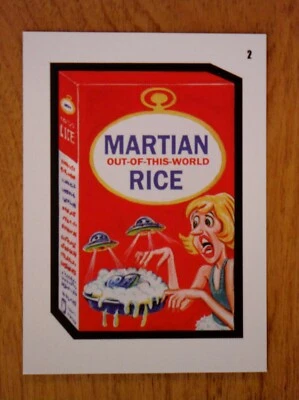 Mars Attacks Wacky Packages — 2020 — card #2 — “Martian Rice” — Attacky — Topps On-Demand - Imagem 1 de 2