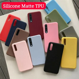For Samsung A6 A8+ J4 Plus 2018 A14 A34 A54 Silicone Matte Soft Phone Case Cover - Picture 1 of 21