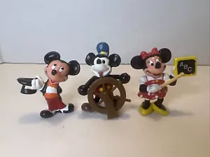 (3) Vintage Mickey, Minnie, Steamboat Willie Applause China Figurines - Picture 1 of 11
