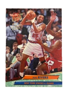 Brand New: Vintage ‘92-93 FLEER ULTRA Doc Rivers New York Knicks Trading Card - Picture 1 of 2