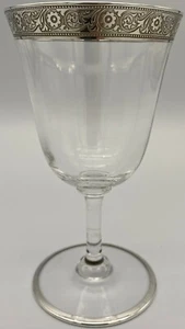 Wine Glass with Sterling Band UNK4612 Unknown Manufacturer - Bild 1 von 3