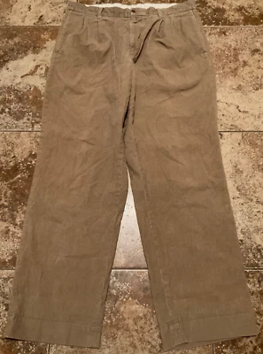 PANTALONES DE PANA PLISADOS VINTAGE NAUTICA RIGGER CORTE CLÁSICO (HOMBRE 36 x 30) TOSTADOS Foto 1 de 4