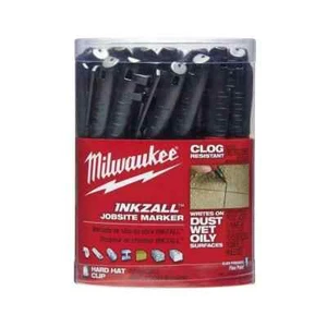 Milwaukee INKZALL Black Fine Tip Jobsite Marker 36-Pack - Picture 1 of 12