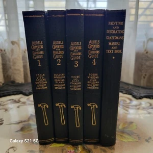 Audels Carpenters & Builders Guide Full Set + Painting & Decorating Craftsman's - Picture 1 of 12